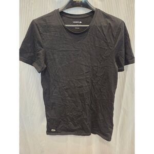 Lacoste Men's Black Crewneck T Shirt Medium